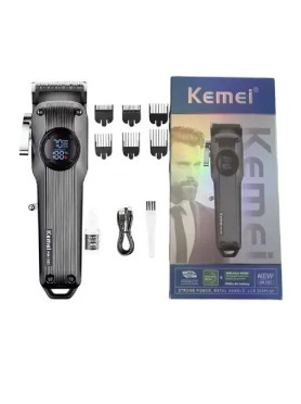 Kemei Επαναφορτιζόμενη Κουρευτική Μηχανή Μαύρη KM-1551