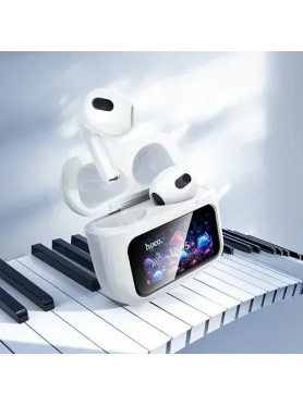 Hoco EW81 Earbud Bluetooth Handsfree Ακουστικά με Αντοχή στον Ιδρώτα και Θήκη Φόρτισης Διάφανο