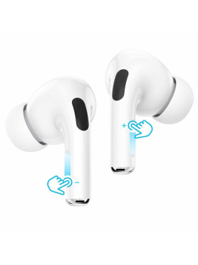 Hoco EW63 In-ear Bluetooth Handsfree Ακουστικά με Θήκη Φόρτισης Λευκά