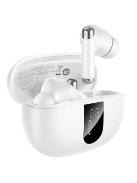 Hoco EQ26 In-ear Bluetooth Handsfree Ακουστικά με Θήκη Φόρτισης Λευκά