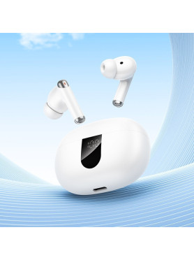 Hoco EQ26 In-ear Bluetooth Handsfree Ακουστικά με Θήκη Φόρτισης Λευκά