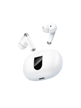 Hoco EQ26 In-ear Bluetooth Handsfree Ακουστικά με Θήκη Φόρτισης Λευκά