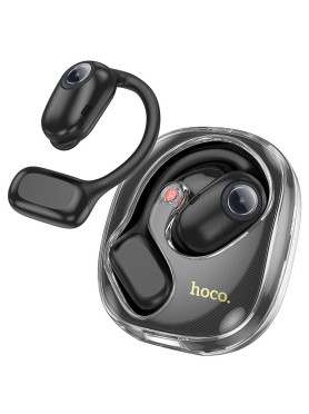 Hoco EA3 Talent Open Ear Bluetooth Handsfree Ακουστικά με Θήκη Φόρτισης Μαύρα
