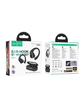 Hoco EQ29 In-ear Bluetooth Handsfree Ακουστικά με Θήκη Φόρτισης Μαύρα