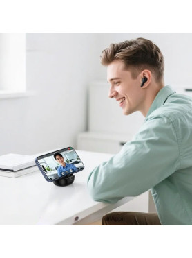 Hoco EQ100 In-ear Bluetooth Handsfree Ακουστικά με Θήκη Φόρτισης Μαύρα