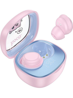 Hoco EW111 Kids In-ear Bluetooth Handsfree Ακουστικά με Θήκη Φόρτισης Ροζ